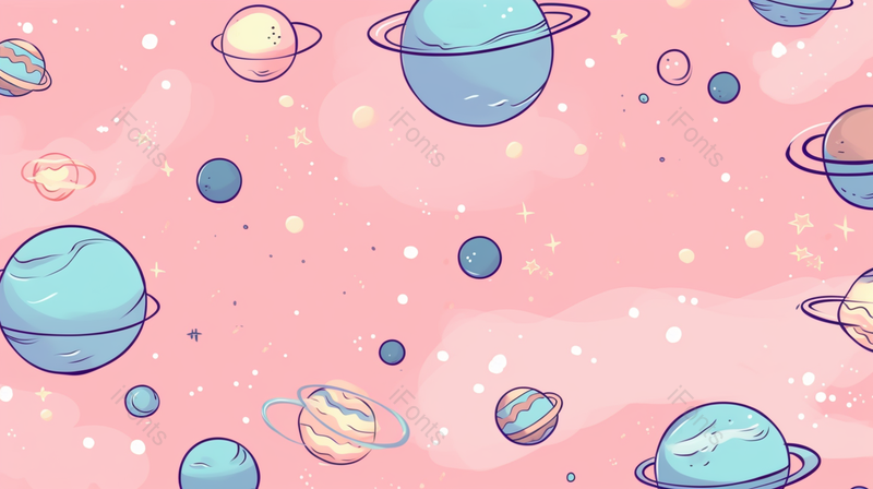 卡通风宇宙星空插画背景图,插画/手绘图,插画/手绘图库,插画/手绘图下载,插画/手绘